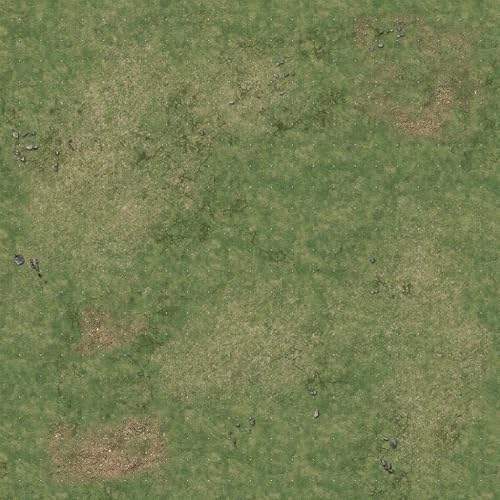 Battle Systems Grassy Fields Gaming Mat 2x2 Gridded Playmat w/ 1" Grid for RPGs and Miniature Games
