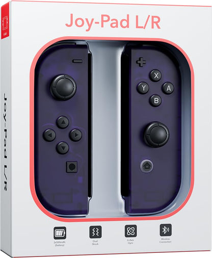 Tideal Set of Replacement Controller for Nintendo Switch - Compatible with Nintendo Switch (1) / OLED/Lite - Dual Vibration/Motion Control / 6-Axis Gyro (Transparent Purple) - color: Transparent Purple