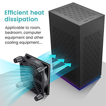 Wathai Cooling Case Fan for Receiver Xbox TV Box Router 120mm x 25mm 5V USB | USB Box 5V Power Fan Three Speed Settings for Modem DVR Computer Case Mini PC Cooling - style: 120mm USB fan