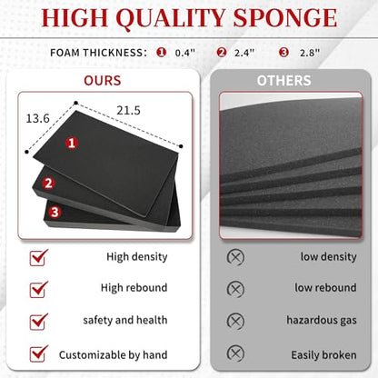Protective Hard Case 22 X 14 X 8-Inch Shockproof Water-resistant with Customized DIY Foam Insert fit for Camera, Laptops, etc - size: Inner：21.5''X 13.5''X 7.5''