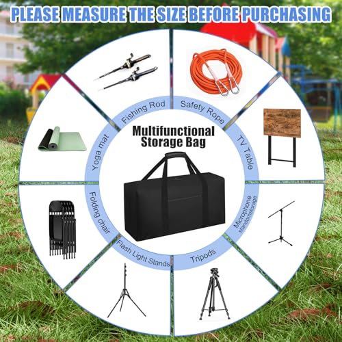 Heavy Duty Carrying Bag Compatible with Giant 4 in a Row Game,[Front Pocket+840d Oxford] Easy Storage for Jumbo 4 to Score Four Outdoor Yard Game Large Storage Bag(Game Not Included)