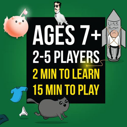 Streaking Kittens Expansion Set - A Russian Roulette Card Game for Adults, Teens & Kids, Easy Family-Friendly Party Games - 15 Card Add-on | Add sneaky strategy to Exploding Kittens! Secretly hold an Exploding Kitten in this quick-to-learn expansion. - st