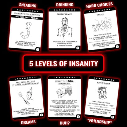 Weird Drinking Game for Adults - 216 Cards, Dares & Challenges | 210 insane prompts, easy-to-learn party starter for 3+ players, unhinged adult humor, college parties, game nights & pregames