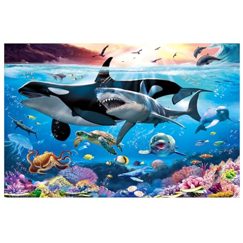 Puzzles for Kids Ages 6-8 8-10 Year Old - Ocean Underwater World, 200 Pieces Jigsaw Puzzles for Kids, Learning Educational Toys for Boys and Girls - color: Underwater World