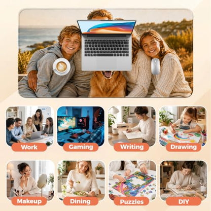 Custom Mouse Pad Custom Desk Mat Personalized Mouse Pad | Multiple Size Options Personalized Photo Text Logo Large Mouse Pad Non-Slip Easy-Clean Keyboard Mat For Office Computer Desk