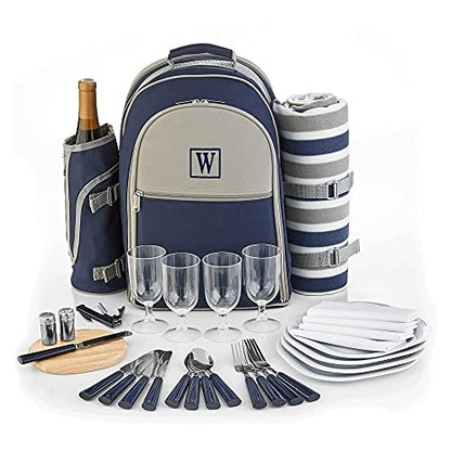 Red Envelope Personalized Picnic Backpack - Outdoor Gear - Insulated Compartment - Customize with Monogram - style: Customize with Monogram