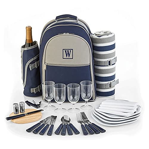 Red Envelope Personalized Picnic Backpack - Outdoor Gear - Insulated Compartment - Customize with Monogram - style: Customize with Monogram