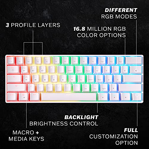 HK Gaming Keycap Set for Mechanical Keyboard - color: White, size: Gateron Mechanical Blue