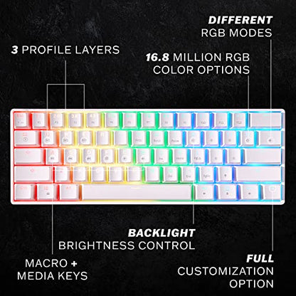 HK Gaming Keycap Set for Mechanical Keyboard - color: White, size: Gateron Mechanical Blue