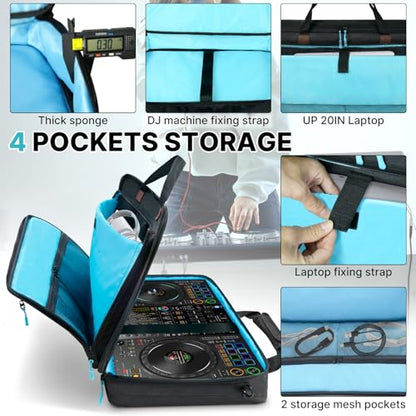 ORKELS DJ Controller Bag Case, Portable DJ Travel Case, Fits Pioneer DDJ REV1 SR SR2 OMNIS DUO, Mixtrack Platinum FX - size: DDJ-SR/SR2/REV1/Pro FX