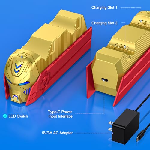 Charger Station for PlayStation 5 Dual Controllers-Fast PS5 Dual Controller Stand Charger Dock with AC Adapter-for PlayStation Systems Games