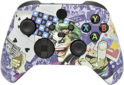 Hand Airbrushed Fade Custom Controller Compatible with Xbox Series X/S & Xbox One (Series X/S Crazy Cards) - color: Series X/S Crazy Cards
