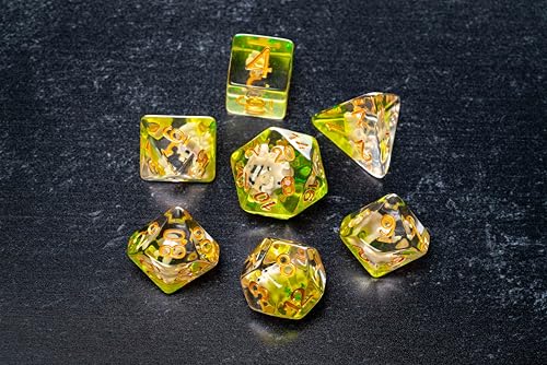 FanRoll 16mm Resin Poly DND Dice Set: Elephant Dice, Role Playing Game Dice for Dungeons and Dragons