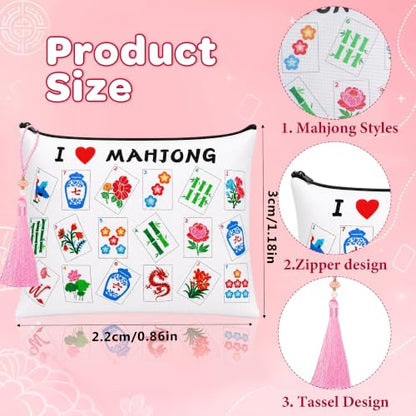 Mahjong Tile Set, 168 American Mahjong Sets with Bag and Mah Jongg Accessories for Travel Parties Family Game Night Gifts(1.2")