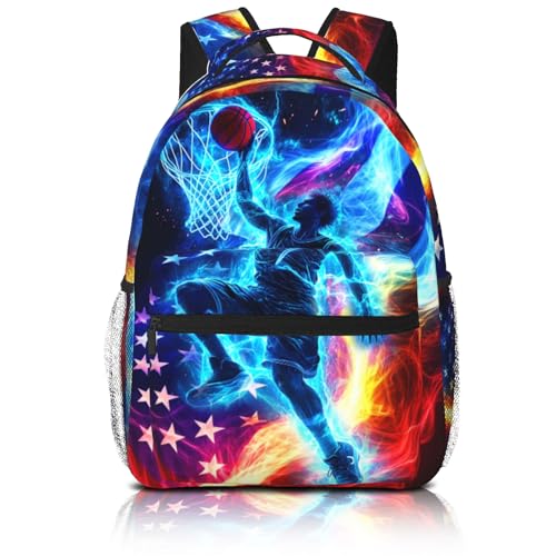 School Backpack for Boys- Basketball Backpacks Boys Backpack for Kids Children Teens Elementary Middle School - Students Bookbag Ages 6-18, Basketball Bookbag Travel Back Pack - color: Basketball