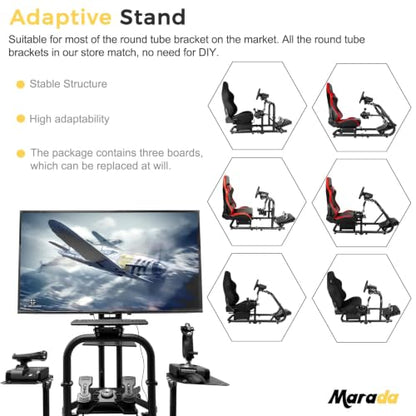Marada Racing Simulator Cockpit Gear Shift Platform Fit for 50MM Round Tube Driving Simulation Cockpit Including 3 Platforms