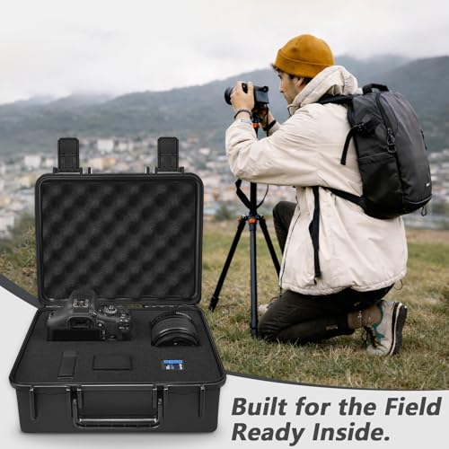 ICIMBI 11 Inch Foam Case with Customizable Foam for Test Instruments, Camera Accessories, Equipment, Electronics, and Tools & More – 11.4 x 9.8 x 5.7 Inches