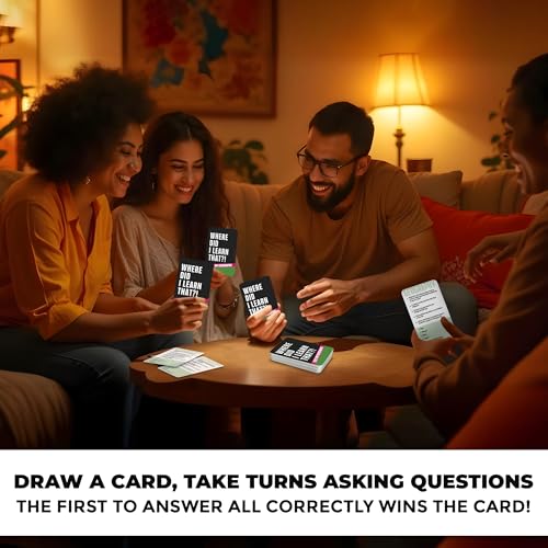 Trivia Card Games for Adults — Family Board Games for Teens and Adults | 500 Geography Questions Trivia Cards with Answers – Fun Party Game for Family Game Night - color: 5. Geography
