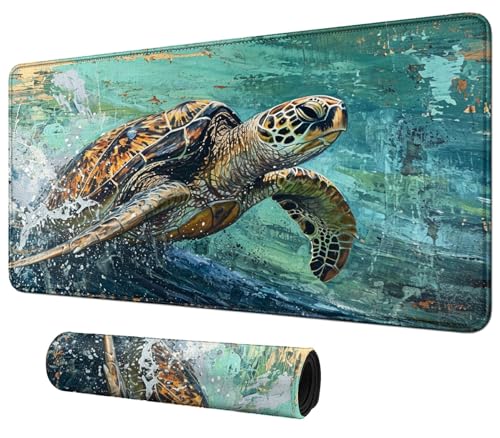 Sea Turtles for MTG & TCG Playmat Mouse Pad,BFDHGQZC 24" x 14" Game Mat for MTG/RPG/CCG Trading Card Game Playmats Table Mat Perfect for Card Games Video Games Computer Office - color: Sea Turtles
