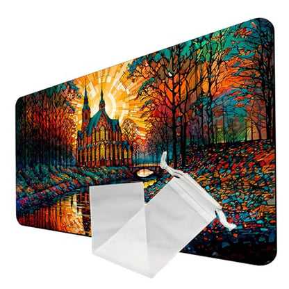 MTG Playmat, TCG Play Mat for OCG DND 24 x 14 inches Trading Card Inked Game Playmats with Storage Bag Smooth Rubber Surface Battle Game - color: Playmat 9