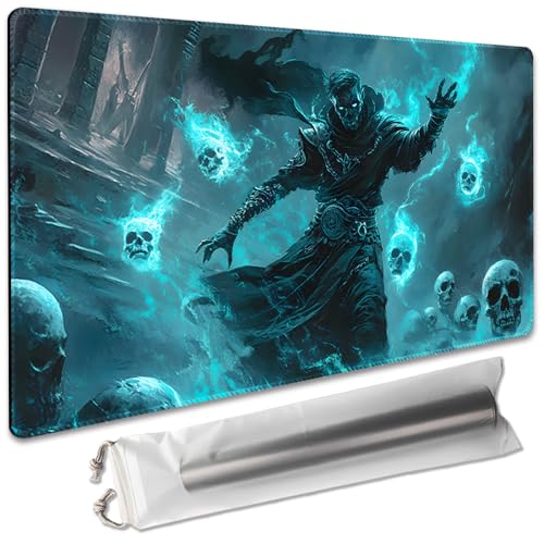 Board Game 14x24in MTG Playmat Compatible for OCG CCG RPG TCG Playmats (Ghost Mage) - color: Ghost Mage