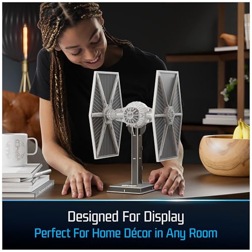 4D Build, Star Wars Imperial Tie Fighter 3D Model Kit, Star Wars Collectibles & Desk Decor, Adult Puzzle, Building Toys, 120 Pieces, 3D Puzzles, Gift Ideas for Ages 12 & Up - style: Imperial Tie Fighter 120 pcs