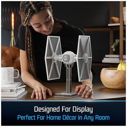 4D Build, Star Wars Imperial Tie Fighter 3D Model Kit, Star Wars Collectibles & Desk Decor, Adult Puzzle, Building Toys, 120 Pieces, 3D Puzzles, Gift Ideas for Ages 12 & Up - style: Imperial Tie Fighter 120 pcs