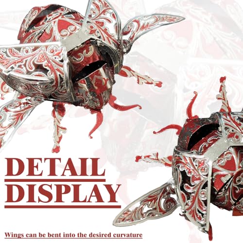 3D Metal Puzzles for Adults,Cute Red Ladybug 3D Model Building Puzzle Kits,Insect Animal Themed Design,Brain Teaser DIY Puzzle Crafts Kits Creative Ornament,Need Assembly (Ladybug) - color: Ladybug