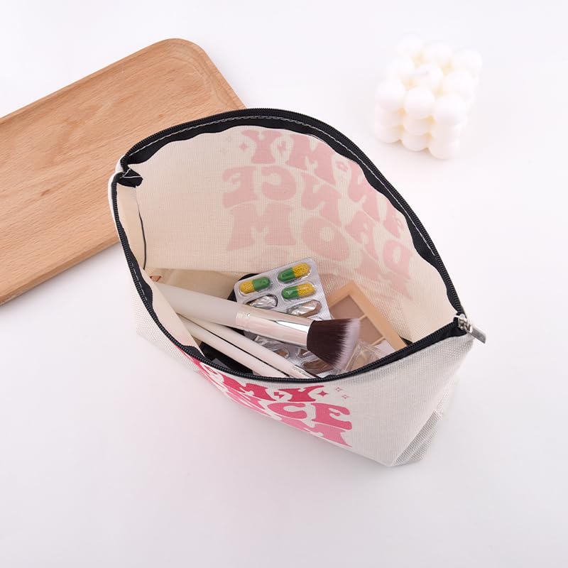 In My Dance Mom Era Makeup Bag Zipper Dance Mom Cosmetic Pouch for Mommy Mothers Day Gifts Dancing Mama Makeup Storage Bag Dancing Teacher Mama Appreciation Gifts Travel Toiletry Organizer - color: Dance Mom