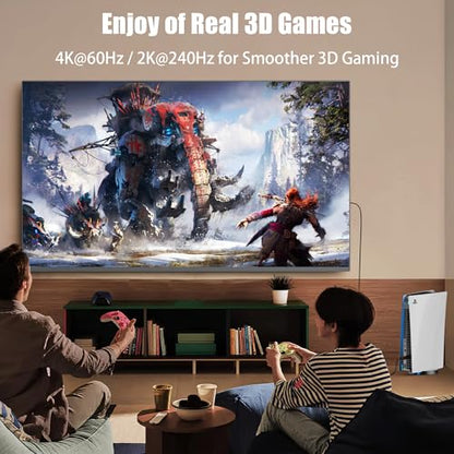 4K HDMI 2.0 Cable, 10FT, 5-Pack, 18Gbps | Long Reach for Home Theater and Gaming, 4K@60Hz, 2K@240Hz, HDR10, 3D, ARC, Dolby, HDCP 2.2 - size: 10FT