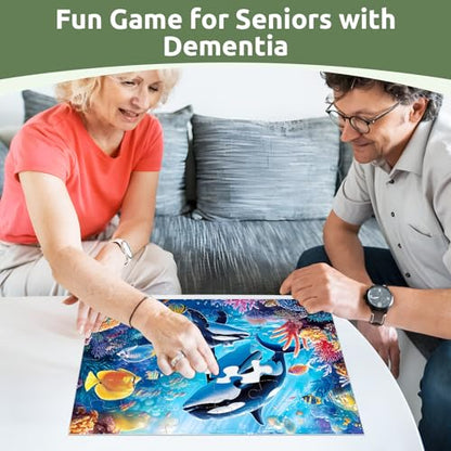 6 Pack 36 Large Piece Puzzles for Seniors, Dementia Alzheimer's Products Activities for Elderly Adults,Alzheimer’s Puzzle Memory Cognitive Games Easy Jigsaw Puzzle Gifts with 6 Storage Bags - style: 36 Large Pieces