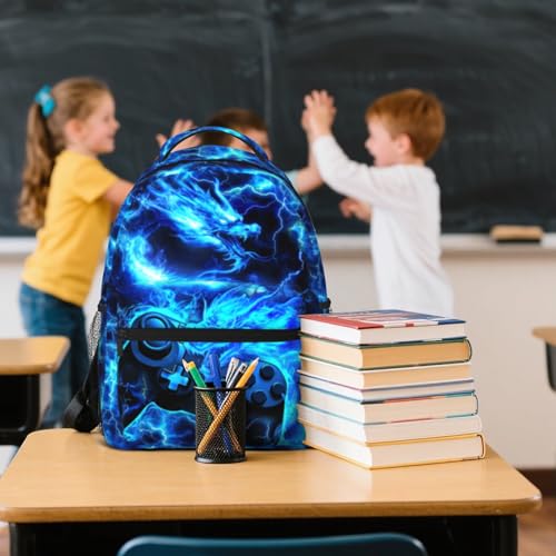 Kids Backpack Boys Game School Backpack for Boys Ages 6-18 Kids Backpack for Children Teens Elementary Middle School Students Bookbag Lightweight Adjustable Back Pack - color: Dragon Game