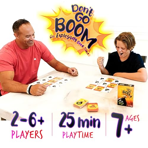 Inspiration Play Don’t Go Boom Family Card Game - Simple and Fun Card Game for Kids and Adults (2-6 Players)