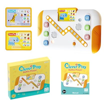 Educational Toys for Kids 3-7 Years Old, Interactive Quiz Battle Game with 800 Questions, 2-Player Learning Toy, Montessori Brain Training, Autism Sensory Speech Therapy Gift for Toddler Boys Girls
