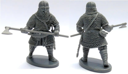 Wargames Delivered - Victrix 28mm Viking Miniatures Set with Bonus Miniature STL Download - 60 Hard Plastic Figures for Wargaming, Armored & Unarmored Warriors, Command, Shields, Weapons & Accessories