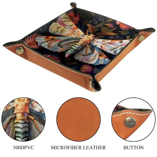 Butterflies Moth Dice Tray Dice Rolling Tray Folding Dice Holder for Dice Games, Like RPG, DND and Other Table Games - color: Multi 2