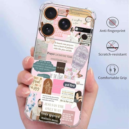 Christian Bible Scriptures Case for iPhone 17 Pro Max, Jesus Quote Collage Case for Boys Girls,Trendy Cool Soft TPU Bumper Cover for iPhone 17 Pro Max - color: Christianity1