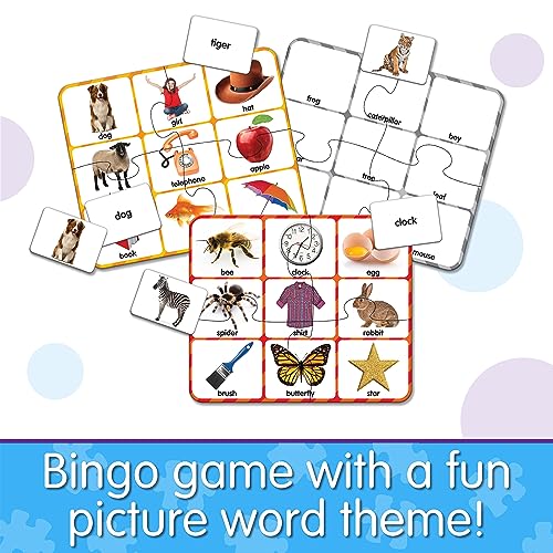 The Learning Journey: Match It! Bingo - Picture Word - Reading Game for Preschool and Kindergarten 36 Picture Word Cards, 9.5" H x 8" W x 0.1" D - style: Picture Word