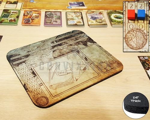 Eldritch Horror Neoprene Playmat Compact Player Dashboard for Board Game Custom Design Wooden Cubes Included
