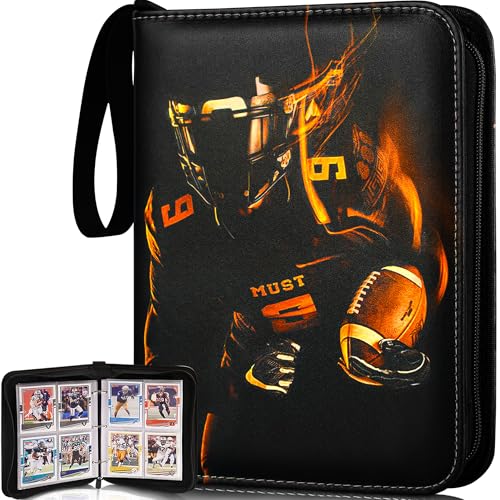 RONMONG Football Card Binder,2025-2026 Sports Trading Card with Sleeves Holder Album,440 Pockets Rugby Card Holder Sheets Display Storage Protectors for Collectors Boys and Girls Gift - color: football-style 1, size: 440