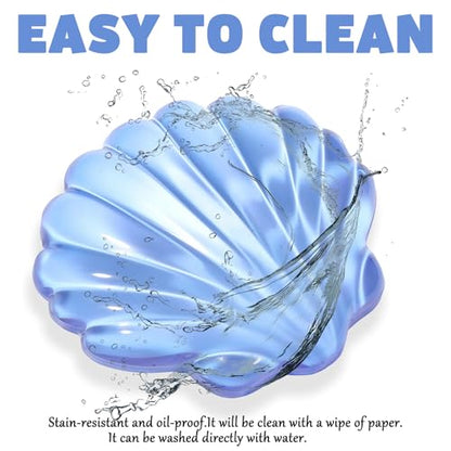 Gel Wrist Rest for Keyboard and Mouse Transparent Blue Shell Keyboard Wrist Rest Set Ergonomic Cute Clear Cool Ocean Beach Mouse Wrist Pad Silicone Non-Slip Support for Computer Gaming Home Office - color: Seashell Blue