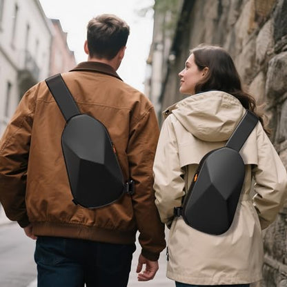 COOWPS Sling Bag for Nintendo Switch 2/Steam Deck, Portable Travel Bag | Stylish Unique Design, EVA Hard Shell Thickened Lining, Full Protection Game Console Crossbody Travel Pouch Waterproof