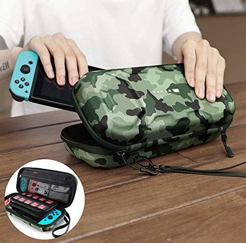 Mumba Carrying Case for Nintendo Switch OLED/Switch 1/Switch Lite, [Standard Version] Protective Travel Carry Case Pouch for Nintendo Switch Console & Accessories - color: Camouflage