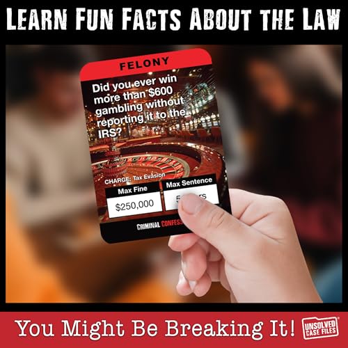 CRIMINAL CONFESSIONS Party Game - The Adult Card Game Where You Interrogate Friends to Uncover Surprising Stories of Petty Crime. Fun for Parties or Game Night - From the Makers of Unsolved Case Files