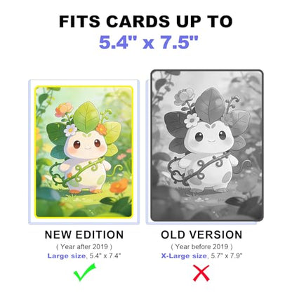 5x7 Toploader for Jumbo Cards - Perfect Fit for 5.4" x 7.5" Oversized Cards, Clear Rigid Hard Plastic Sleeves for Collectible Trading Cards, Photo Protectors -30 Pack - size: L: 5.4"x7.5"-30 Pcs