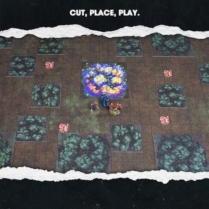 DUNGEON CRAFT Realm's Edge Book By 1985 Games - Immersive Dungeon Game with Dry Erase Maps for Endless Adventures - Water Resistant Game with Loose Leaf Inside a Custom Box & DND Map - style: Realm's Edge