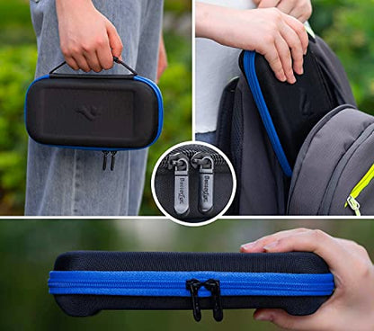 ButterFox Switch 2 Carrying Case for Nintendo Switch 2 Console, Fits Slim Protective Grip Case and 65W Power Bank, With 22 Game Holder and Built-in Stand (Blue/Black, Slim Switch Lite) - color: Blue/Black, size: 5.5 inch Switch Lite