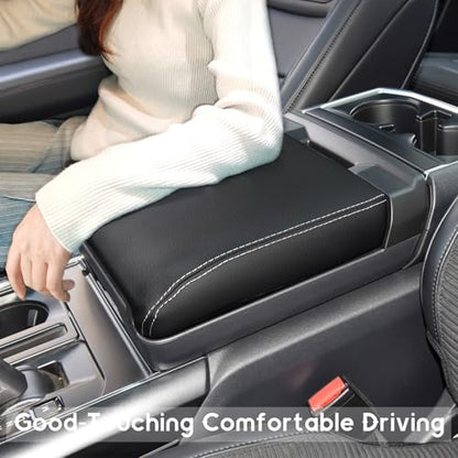 ramuel Center Console Armrest Cover for Ford F150 F-150 2021-2025 | Only fit for Work Surface Console,Anti-Scratch ， Non-Slip ， PU Leather ，Easy Install - size: for F150 F-150 14th GenJump Seat Console