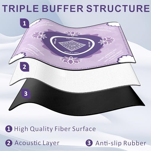 Mahjong Mat for Table,31.5 * 31.5in 3mm，Non-Slip, Silent. | Mahjong Mat with Rules with Storage Bag， Reduction Gaming Mat for Mahjong, Poker, Board Games, Dominoes (Purple) - color: Purple