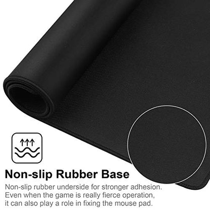 Large Gaming Mouse Pad with Stitched Edges,[27.5x11.8In] Extended Mouse Pad with Non-Slip Natural Rubber Base for Gamer/Desktop/Office/Home (70x30 Blackus) - color: 70x30 Blackus